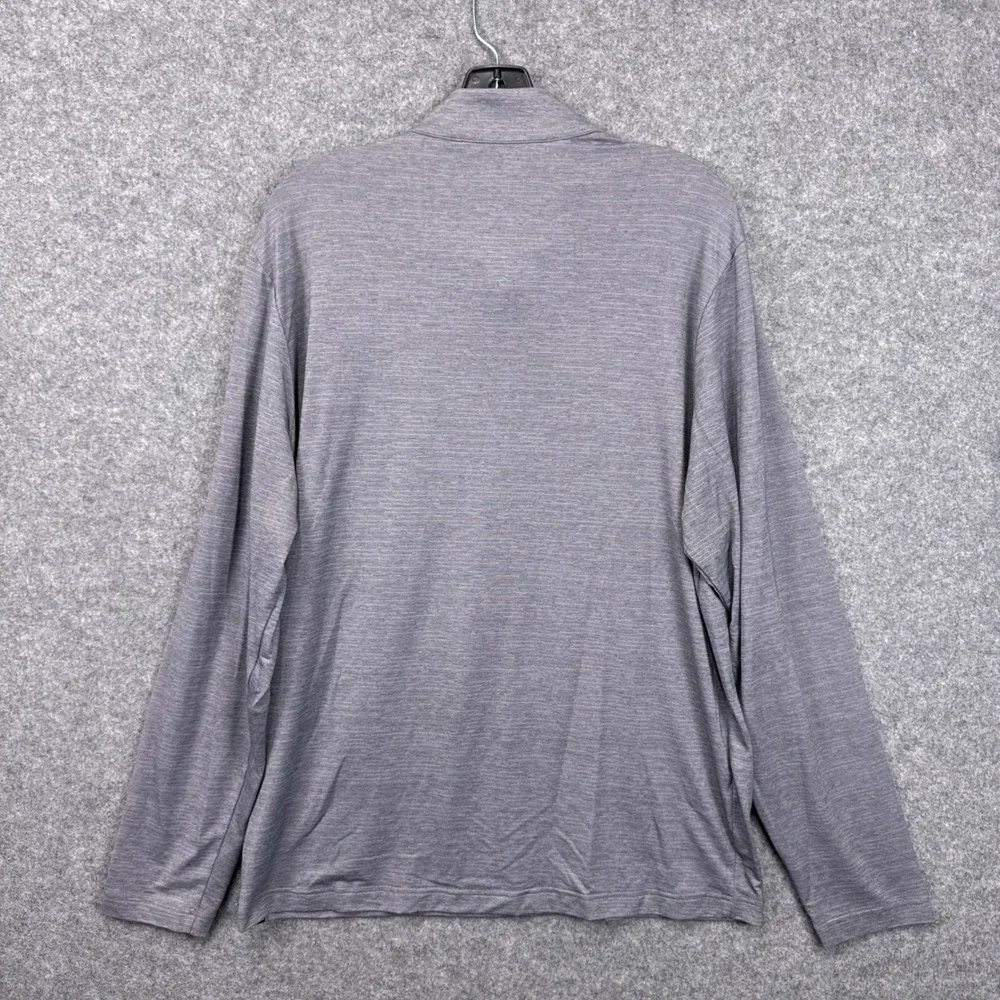 TravisMathew Pullover Quarter Zip Large Gray Nantucket Elephant Performance
